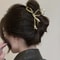 RibbonCharm Bow Hair Claw Vintage Metal Ribbon Clip For Ponytails Updos 3