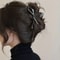 RibbonCharm Bow Hair Claw Vintage Metal Ribbon Clip For Ponytails Updos 6