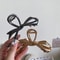 RibbonCharm Bow Hair Claw Vintage Metal Ribbon Clip For Ponytails Updos 7