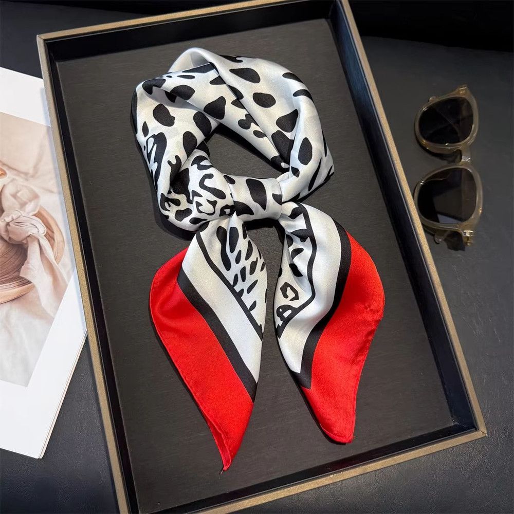 Blush Bloom Silk Scarf 70cm Pink Floral Square Scarf For Women 10