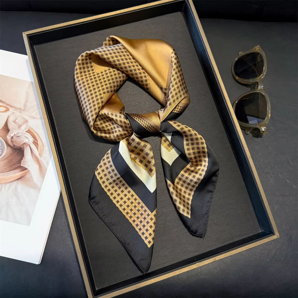 Blush Bloom Silk Scarf 70cm Pink Floral Square Scarf For Women 8