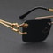 Golden Edge Frameless Luxury Sunglasses Unisex AntiGlare Outdoor Travel Shades 4