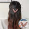 LuxV Crystal VShape Hair Clip Set Luxury Korean Style Buckle Hairpins For Women Girls 10