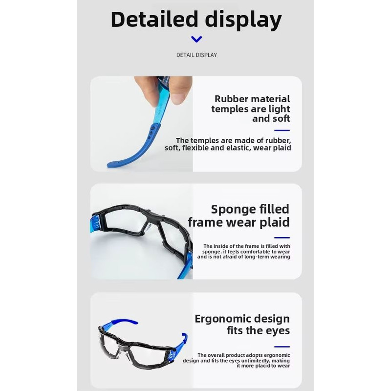 ProShield FoamSeal Safety Goggles Sport Industrial Eye Protection For Outdoor Lab Workshop 5