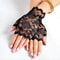 Elegance Lace Fingerless Gloves Bridal Party Womens Dressy Lace Mittens In Black White Pink 1