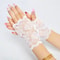 Elegance Lace Fingerless Gloves Bridal Party Womens Dressy Lace Mittens In Black White Pink 4
