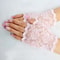 Elegance Lace Fingerless Gloves Bridal Party Womens Dressy Lace Mittens In Black White Pink 8