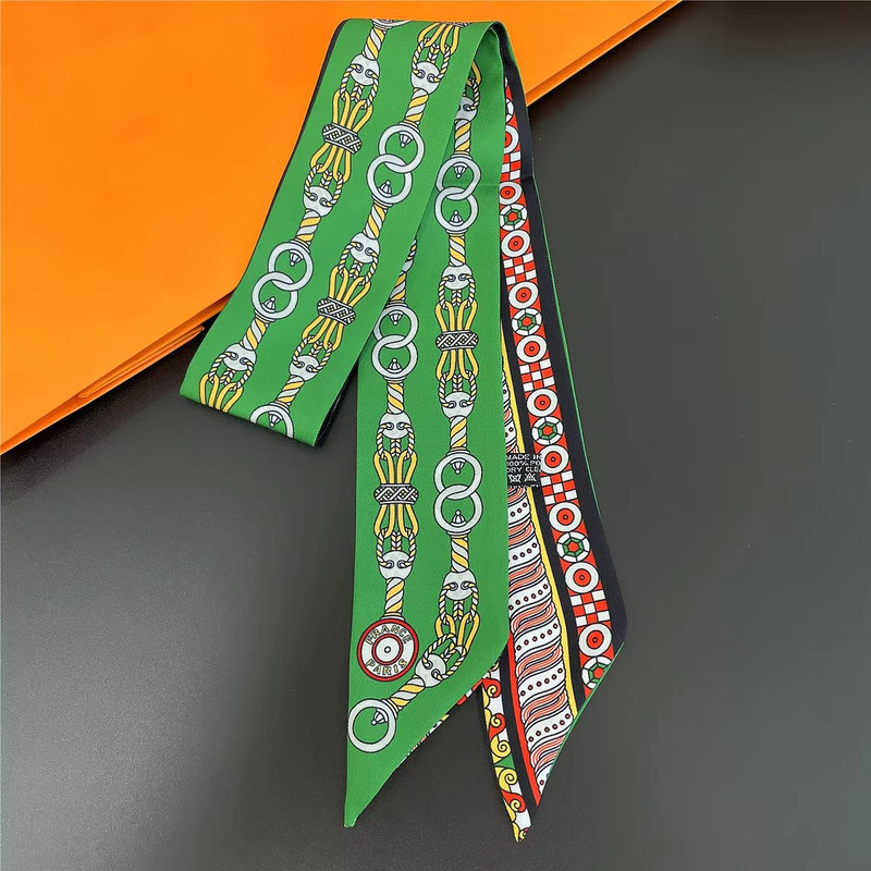 SlimRibbon MultiUse Long Scarf Narrow Ribbon Headband Neckerchief For Women 20