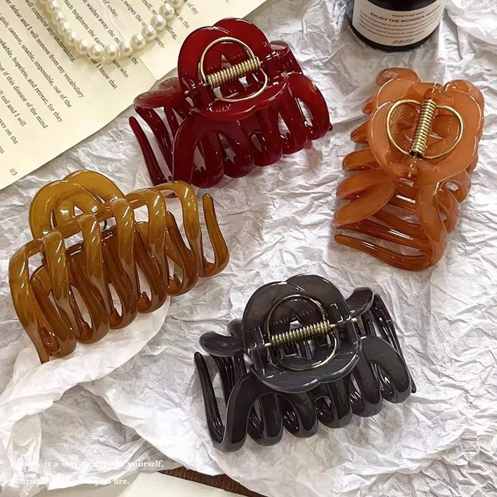 PumpkinDesign Premium Hair Claw Clip Large Sweet Ornament For Women With Long Hair 1