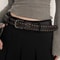EdgeRivet TieIn Belt Black Studded Fashion Belt For Women Jeans 2