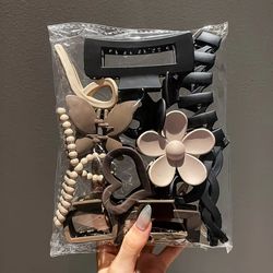 mattefrost lens claw clip set – 11-piece premium shark clips for women