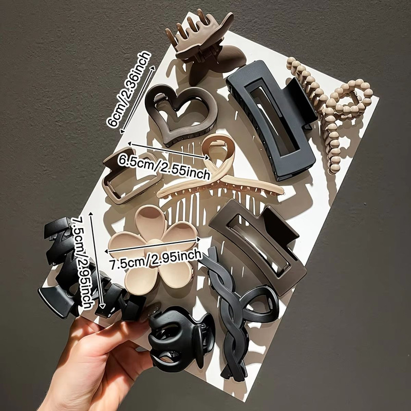 MatteFrost Lens Claw Clip Set 11Piece Premium Shark Clips For Women 1