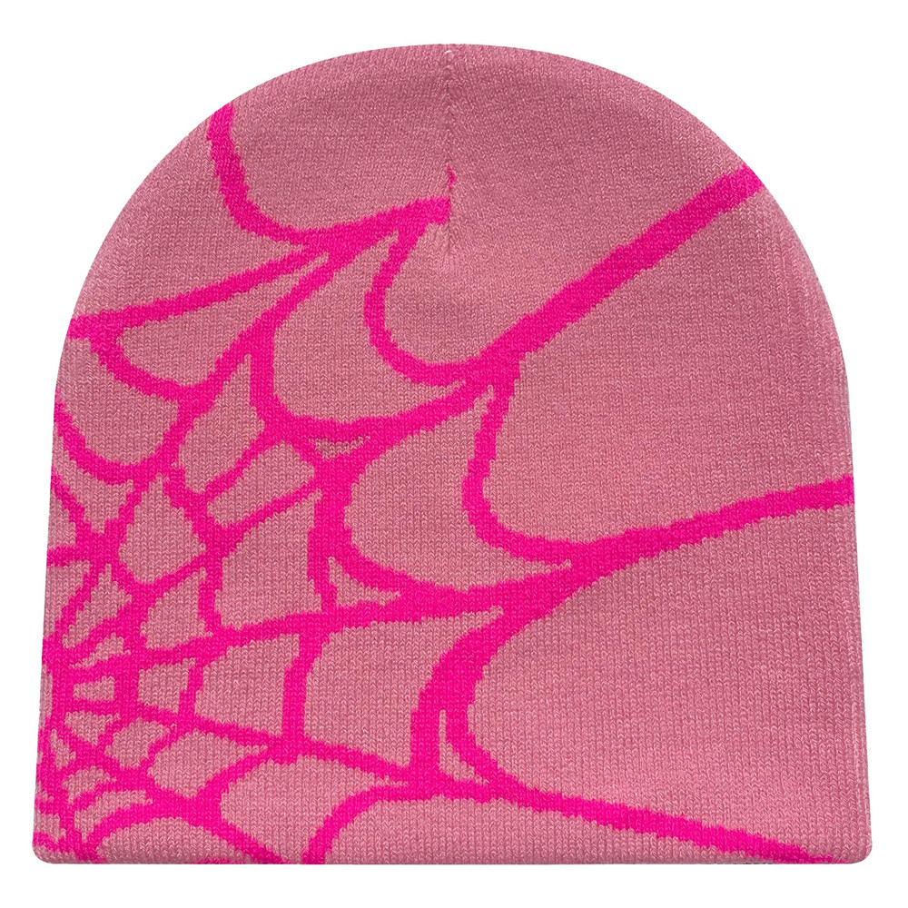 WebRide Y2K Unisex Knit Beanie SpiderWeb Pattern Outdoor Hat For Men Women 13
