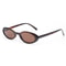 Leopard Luxe Oval Sunglasses Small Frame Brown Leopard Print For Women Men 6