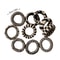 Checkered Comfort Stretch Hair Rings Versatile Black White Pack 3