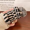 Checkered Comfort Stretch Hair Rings Versatile Black White Pack 6