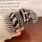 Checkered Comfort Stretch Hair Rings Versatile Black White Pack 7