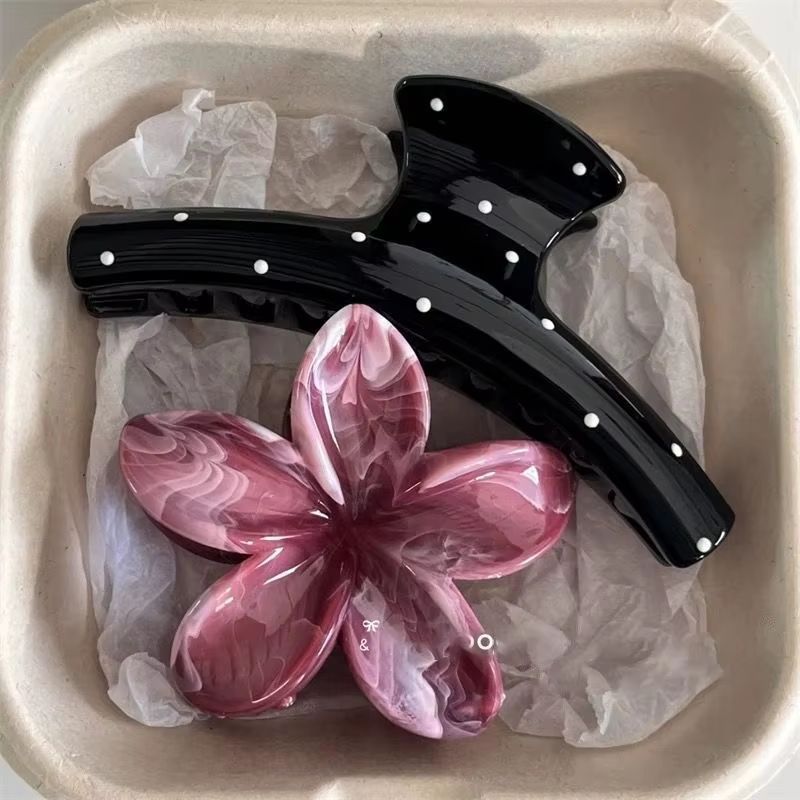 PolkaDot Bow Claw Clips Set Vintage Blue Red Trend Hair Accessory 12