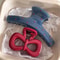 PolkaDot Bow Claw Clips Set Vintage Blue Red Trend Hair Accessory 7