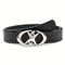 ClassicOval Cross MetalBuckle Unisex Belt Durable Simple Style 0