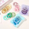 ColorTwist Jelly Coil Hair Tie Set 6Piece Vibrant Spiral Ponytail Holders 5