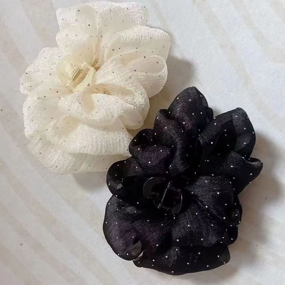 MeshBow Clip Elegance Hair Claw Stylish Korean Inspired Hair Accessory For Women Girls 3