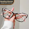 ColorBlock CatEye AntiBlue Light Reading Glasses Stylish Womens And Mens Higher Strength 1040 0