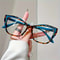 ColorBlock CatEye AntiBlue Light Reading Glasses Stylish Womens And Mens Higher Strength 1040 4
