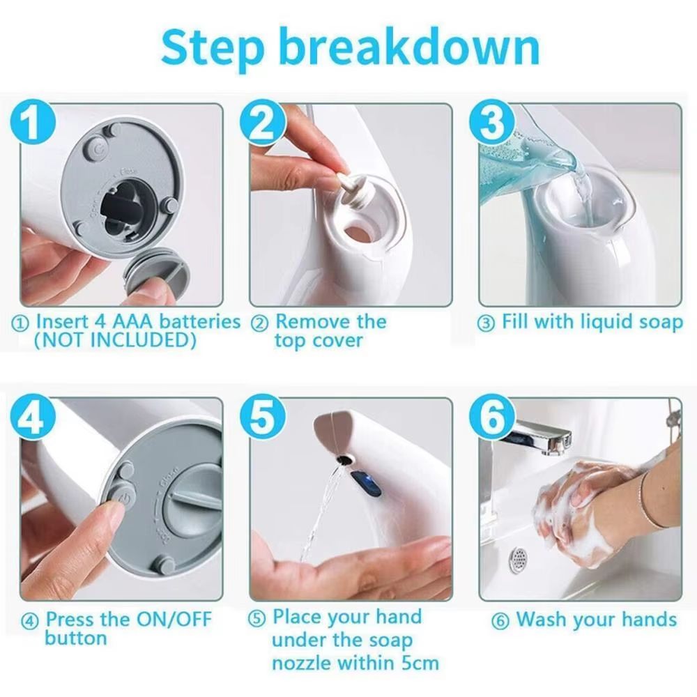 SmartFlow Touchless 400 Ml Infrared Automatic Sanitiser Soap Dispenser 4