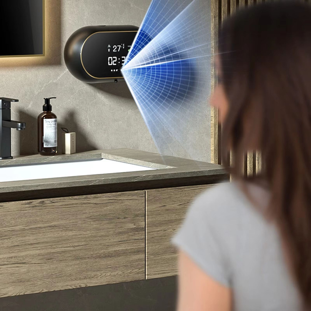 SmartDisplay USBRechargeable Infrared Touchless Soap Sanitiser Dispenser LED Temperature Display 2