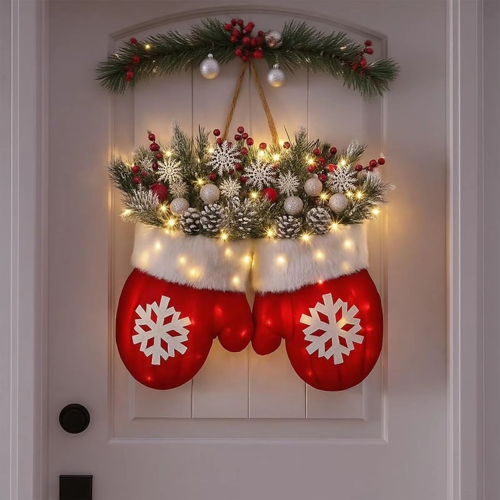 GloveShape SimulatedFlower Garland Wreath Creative 2025 Christmas Decor 0