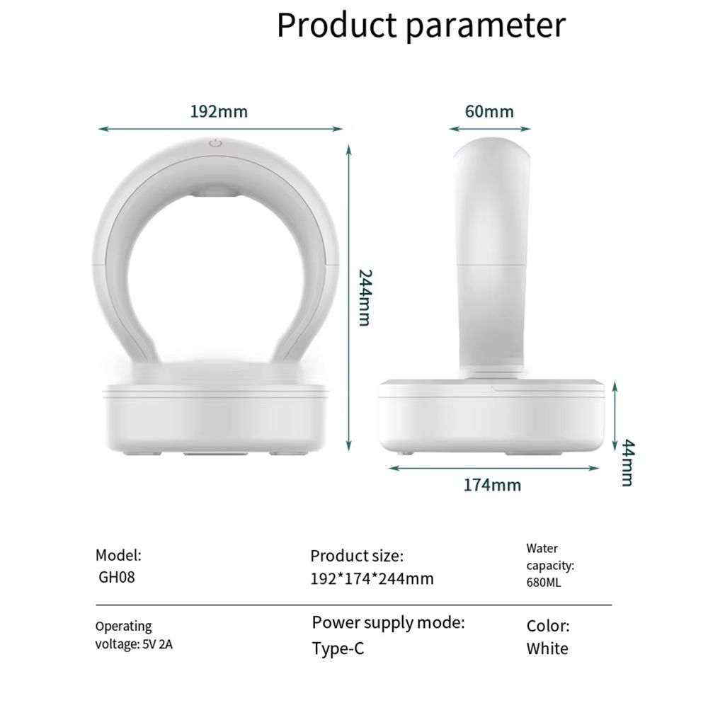 SereneMist 680 Ml AntiGravity Cool Mist Humidifier With LED Night Light Triple Mode 3