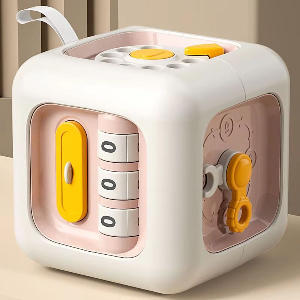 SkillCube 6in1 Montessori Sensory FineMotor Busy Board Cube Educational Toy For Boys Girls 7