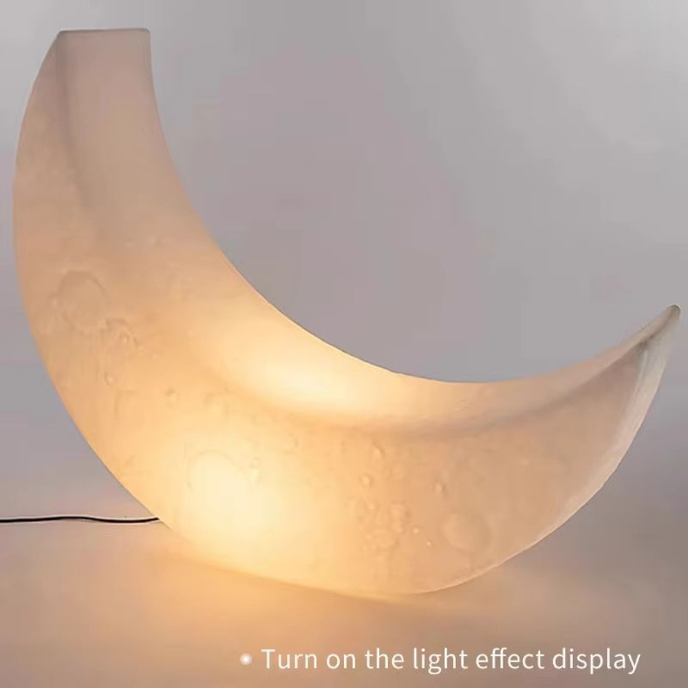 MoonLounge Crescent Floor Lamp Chair Nordic Ambient Moonlight Design 5
