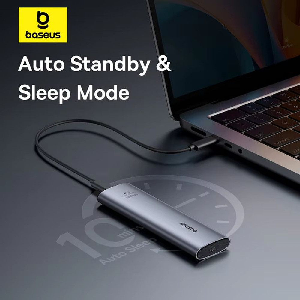 Baseus TurboLink M2 SSD Enclosure 10 Gbps NVMe To USBC 32 Gen2 Adapter Up To 8 TB 5