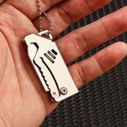 mini folding survival pocket knife – portable outdoor camping pendant tool