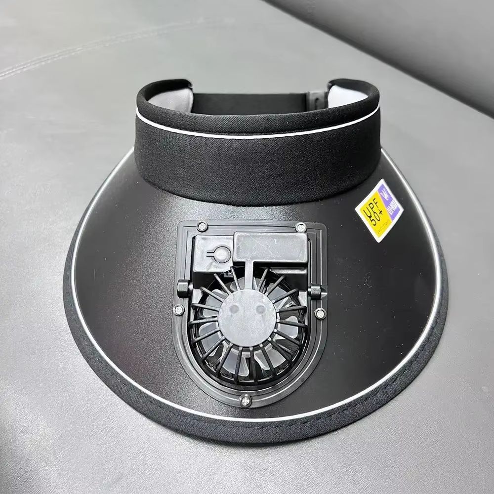 Summer Sun Protection Hat With USB Fan Large Brim Outdoor Sun Visor For Men And Women 0