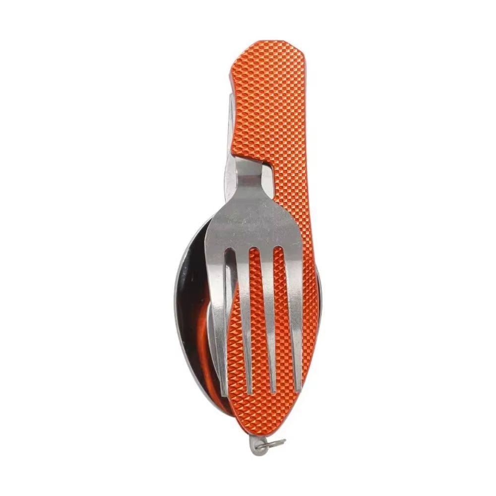 4 In 1 Folding Camping Cutlery Knife Fork Spoon Outdoor Travel Tableware Tool 6
