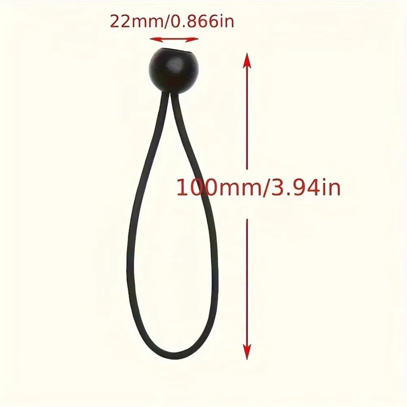 Ultra Secure 20 PCS Ball Bungee Cord Set Elastic Rope Tarpaulin Flagpole TieDowns For Camping Tent 5