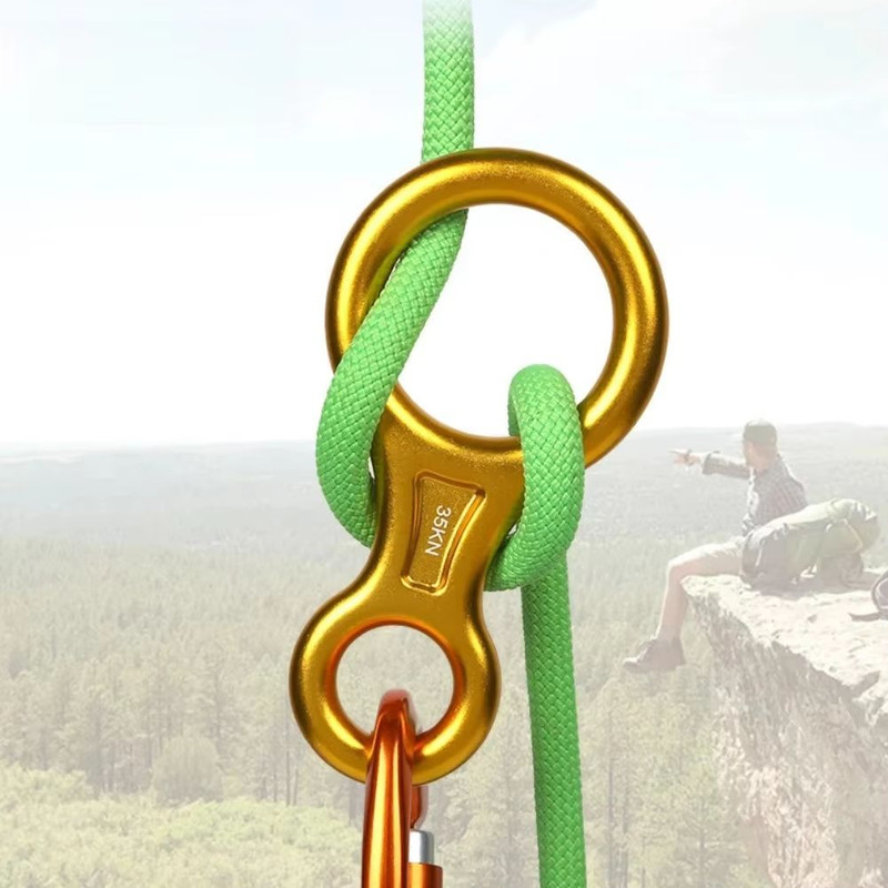 Aluminum Alloy Figure8 Ring Descender Device For Rock Climbing Safety 1