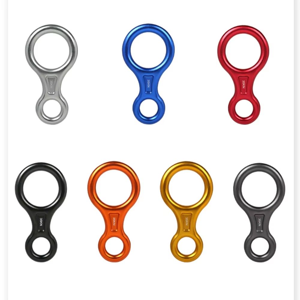 Aluminum Alloy Figure8 Ring Descender Device For Rock Climbing Safety 2