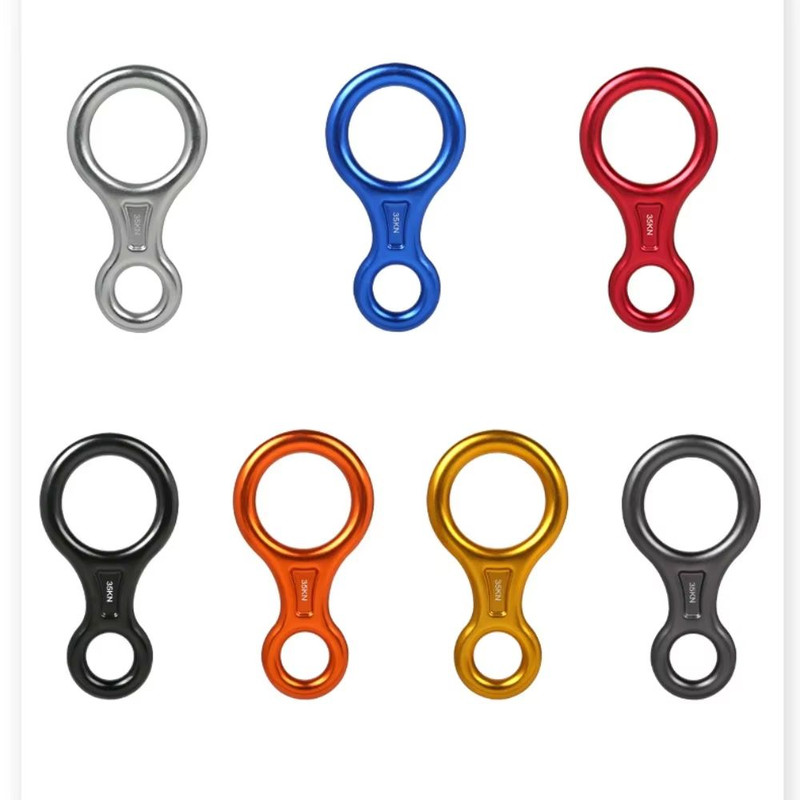 Aluminum Alloy Figure8 Ring Descender Device For Rock Climbing Safety 2