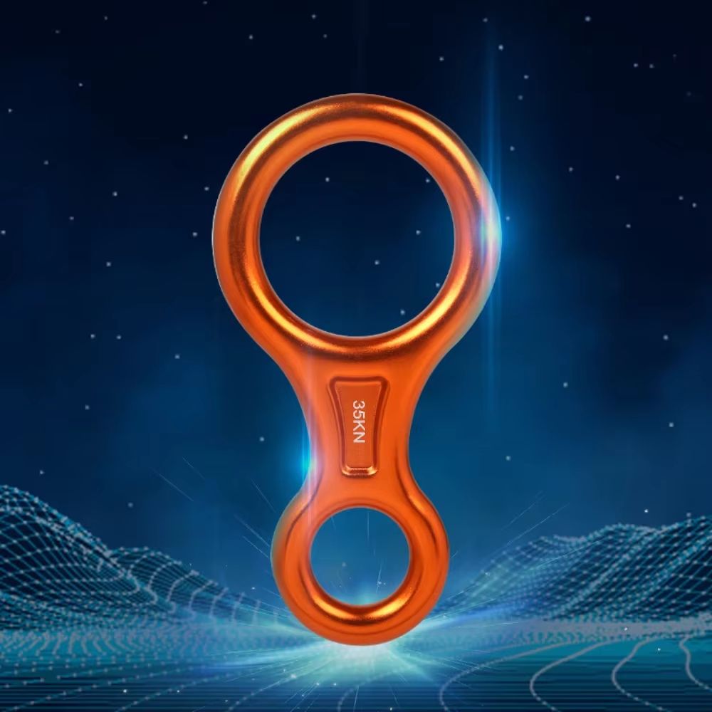 Aluminum Alloy Figure8 Ring Descender Device For Rock Climbing Safety 3