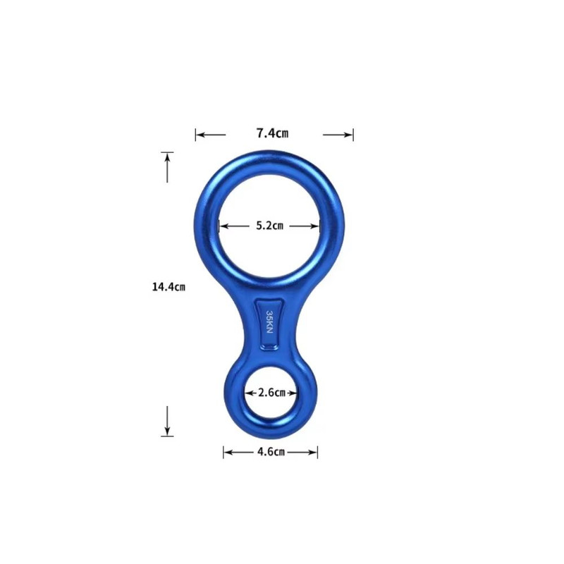 Aluminum Alloy Figure8 Ring Descender Device For Rock Climbing Safety 5