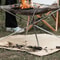 Portable Camping Fire Pit Grill Stainless Steel Mesh Wood Stove Stand Outdoor BBQ Rack 3