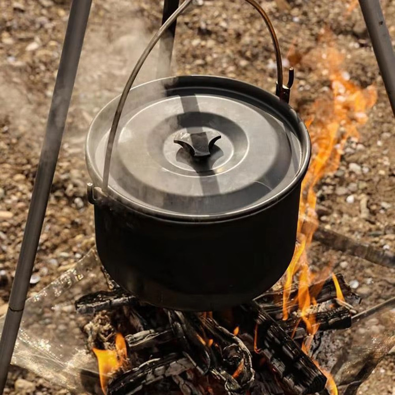 Portable Camping Fire Pit Grill Stainless Steel Mesh Wood Stove Stand Outdoor BBQ Rack 4