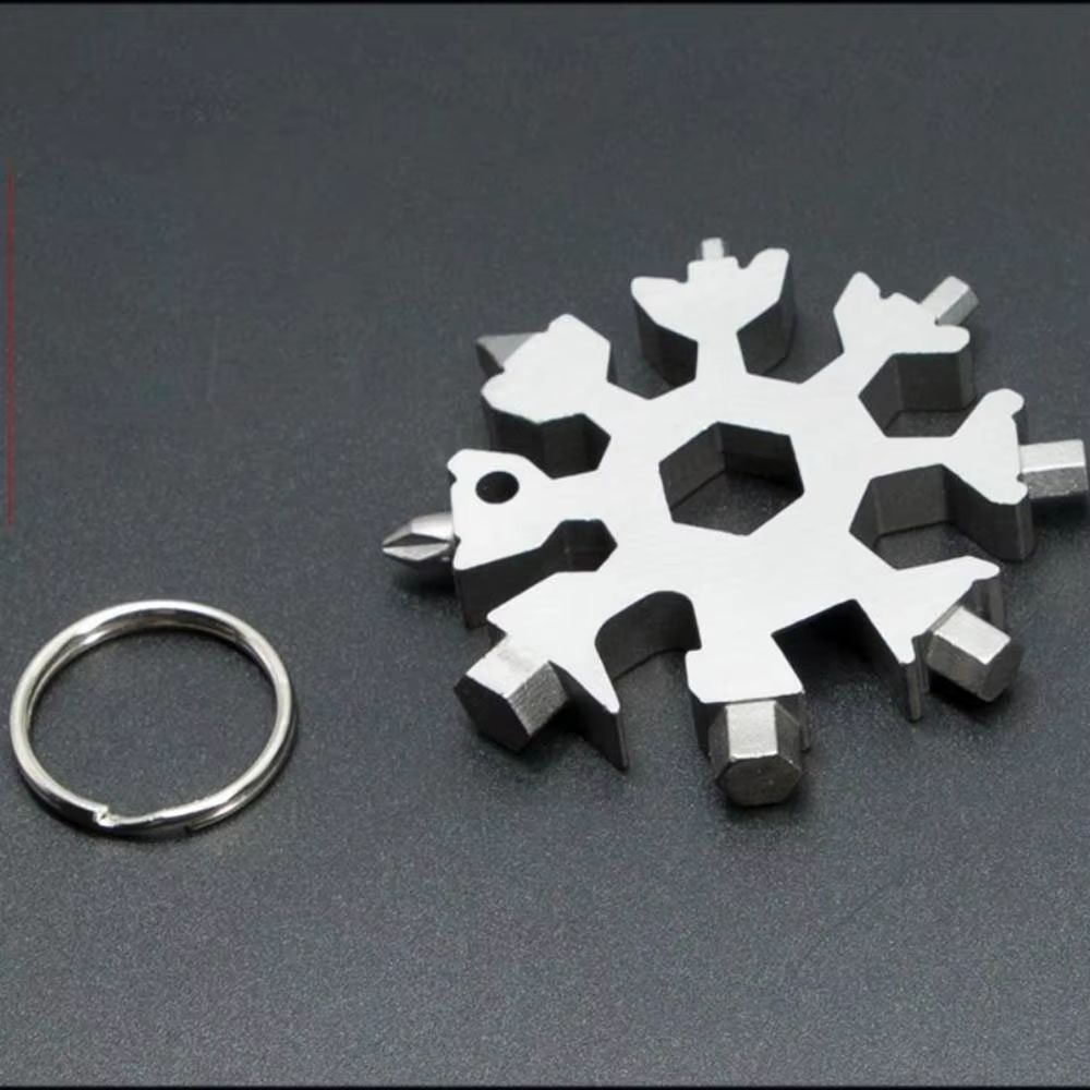 18 In 1 Snowflake Multi Tool Stainless Steel Pocket Wrench Outdoor EDC Gadget 6