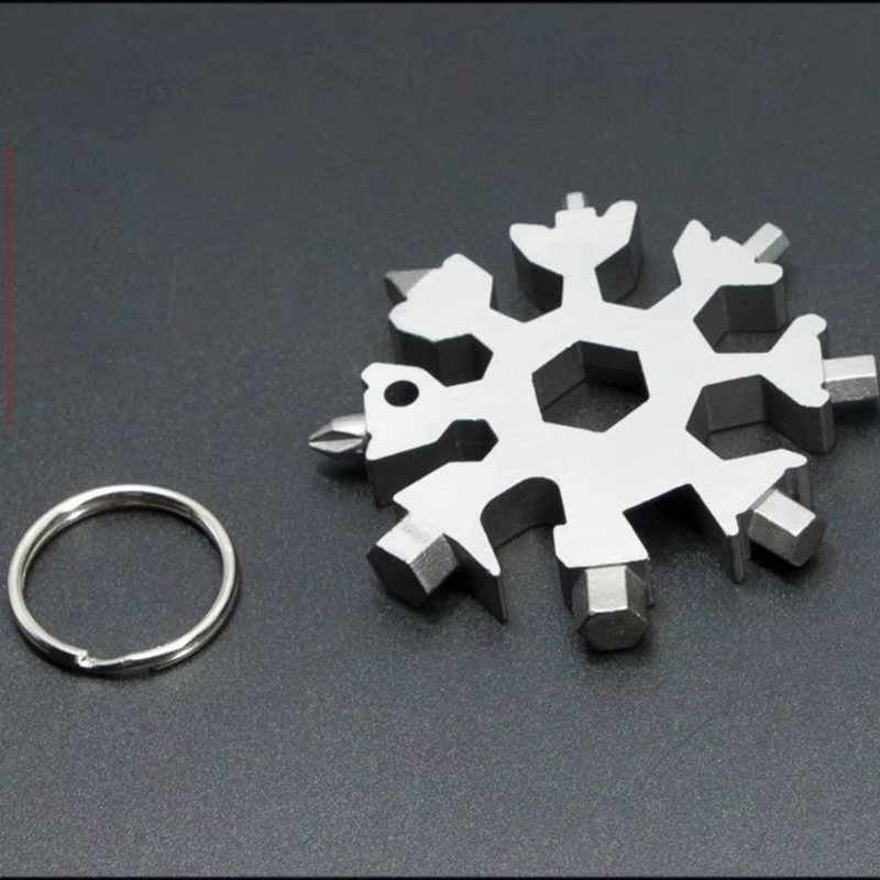 18 In 1 Snowflake Multi Tool Stainless Steel Pocket Wrench Outdoor EDC Gadget 6
