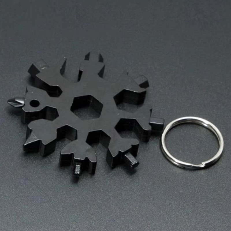 18 In 1 Snowflake Multi Tool Stainless Steel Pocket Wrench Outdoor EDC Gadget 7