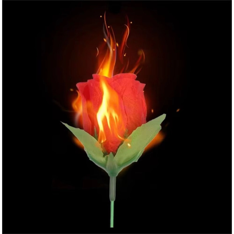 Flame To Red Rose Magic Trick Torch Surprise Prop 3